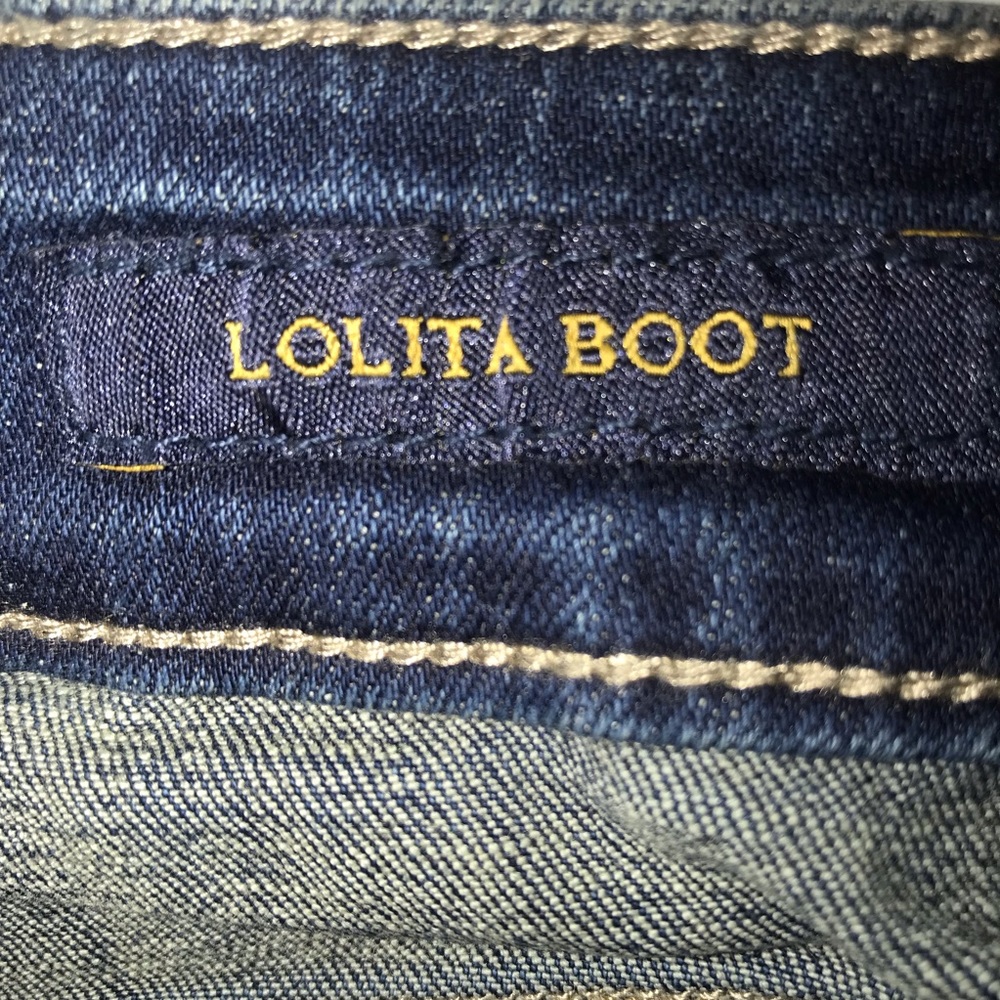 * SOLD * Lucky Brand Lolita Bootcut Mid-rise Curvy Jeans Long - 14/32 L - Picture 9 of 12